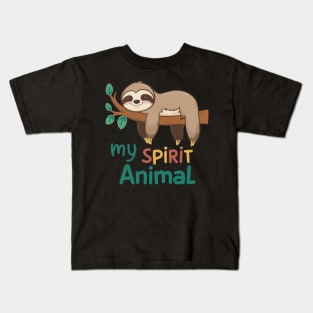 Sloth is My Spirit Animal Kids T-Shirt